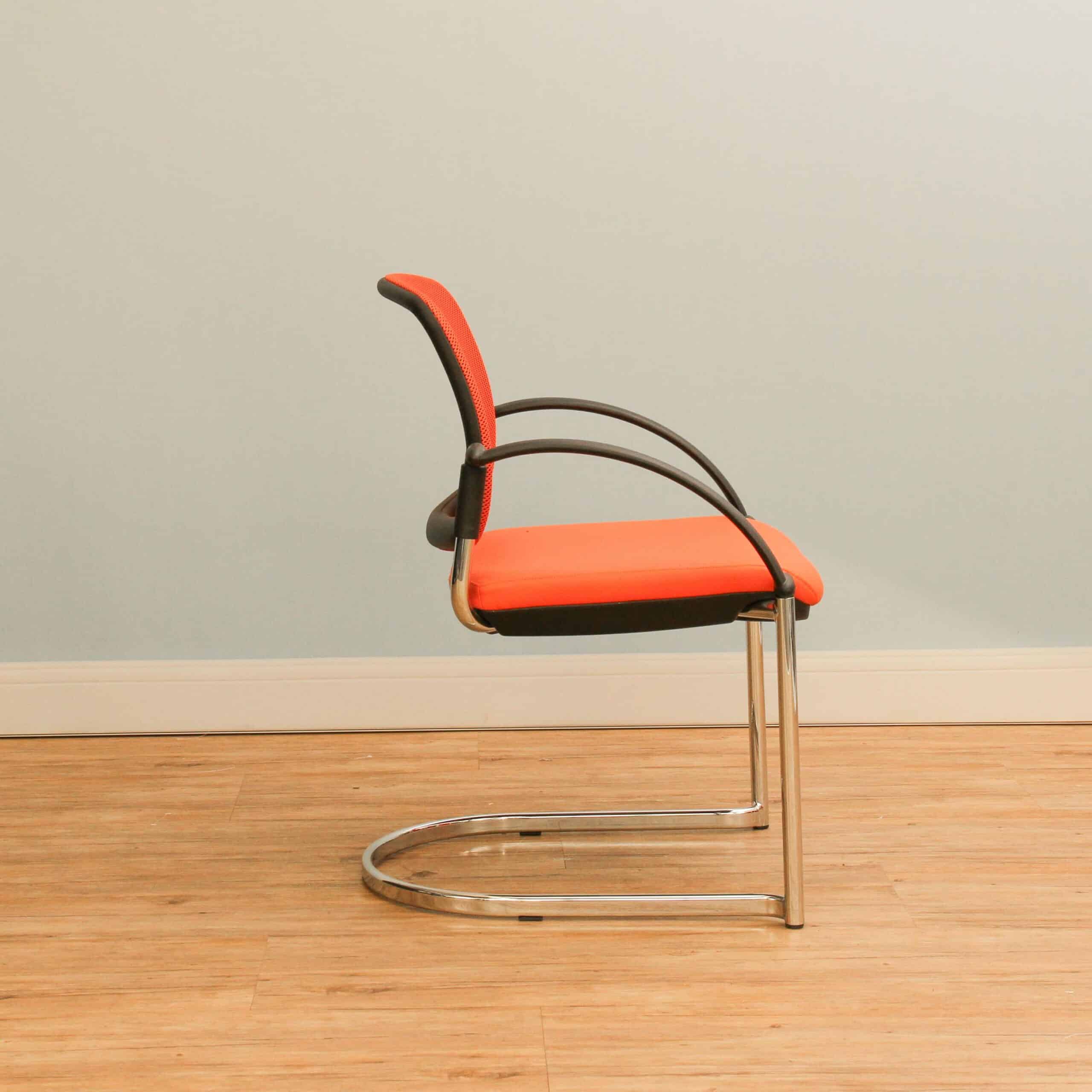 Open Chair 30 AL. chrom/orange