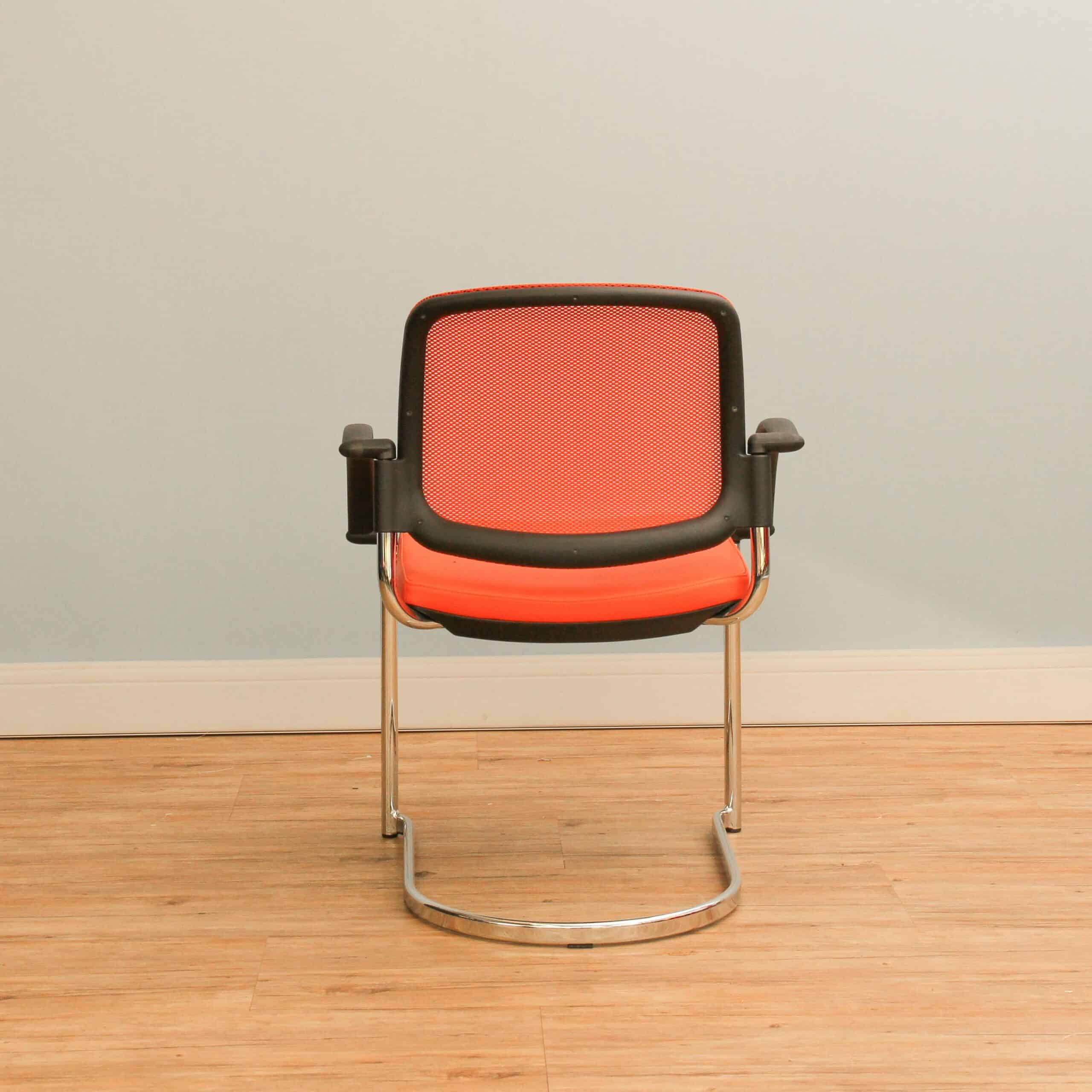 Open Chair 30 AL. chrom/orange