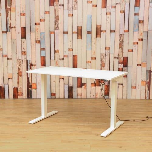 E-Table Smart 120x60cm, Gestell weiß, Platte weiß online bestellen