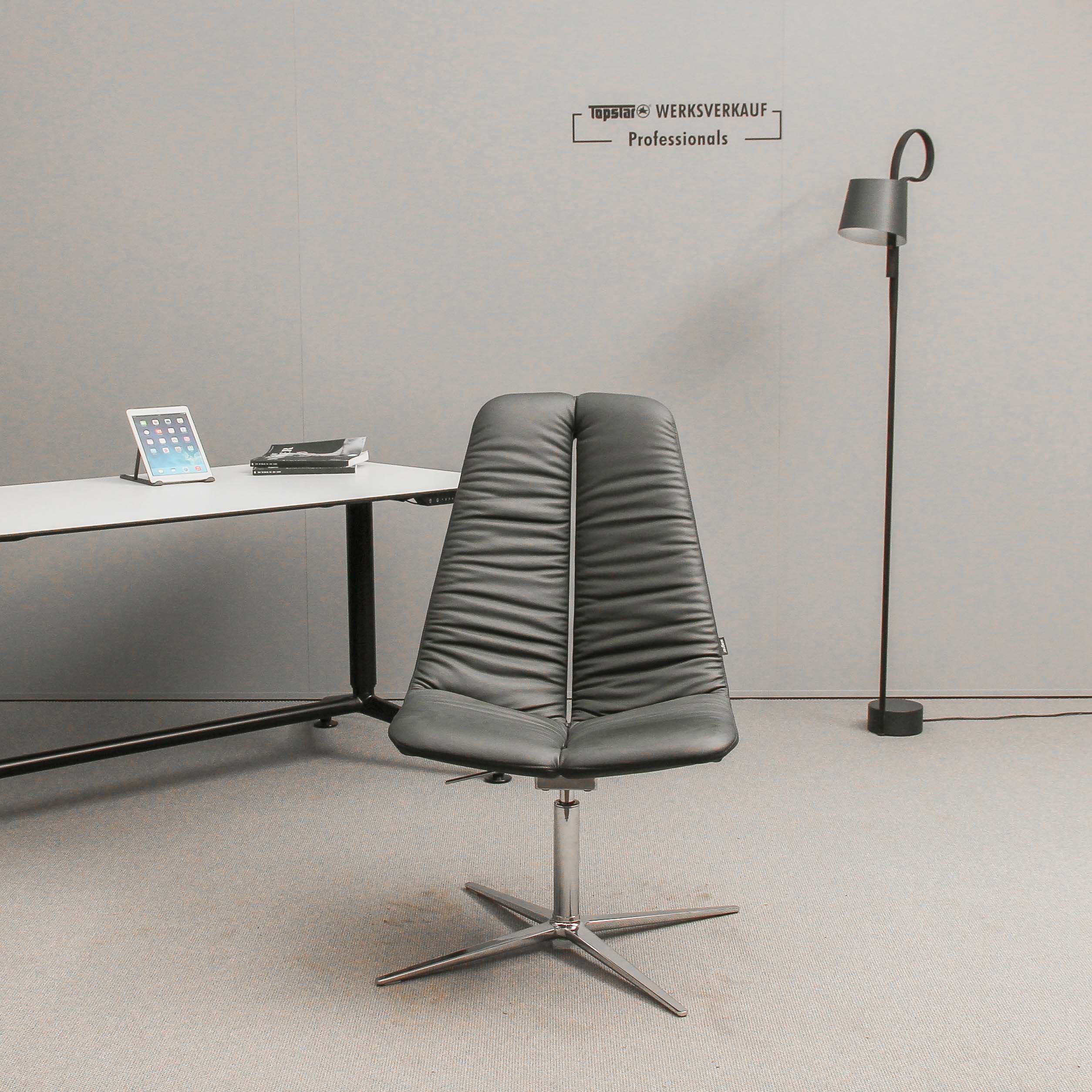 Wagner W-Lounge-Chair 2 chrom/ echt Leder schwarz legere online bestellen