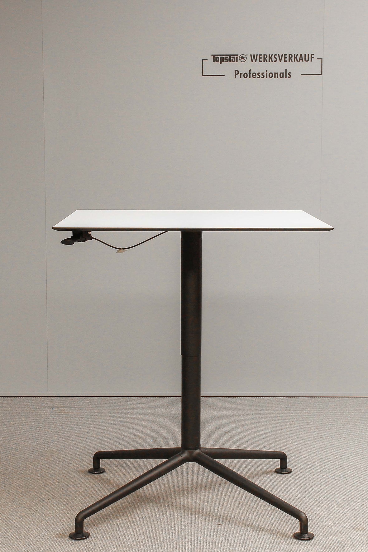 Wagner W-Lift Table 900x900 schwarz/HPL Kompaktplatte weiß online bestellen