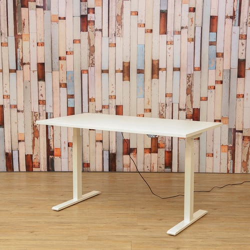 E-Table Smart 120x80cm, Gestell weiß, Platte weiß