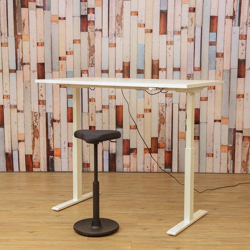 E-Table Smart 120x80cm, Gestell weiß, Platte weiß