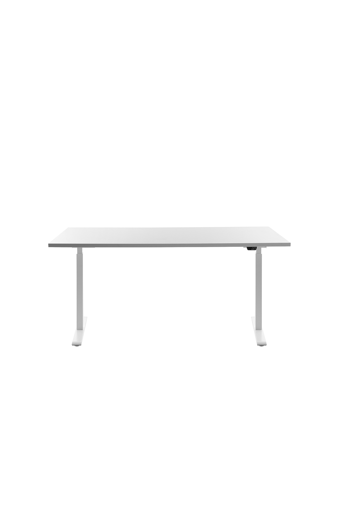 E-Table Smart 160x80cm, Gestell weiß, Platte weiß
