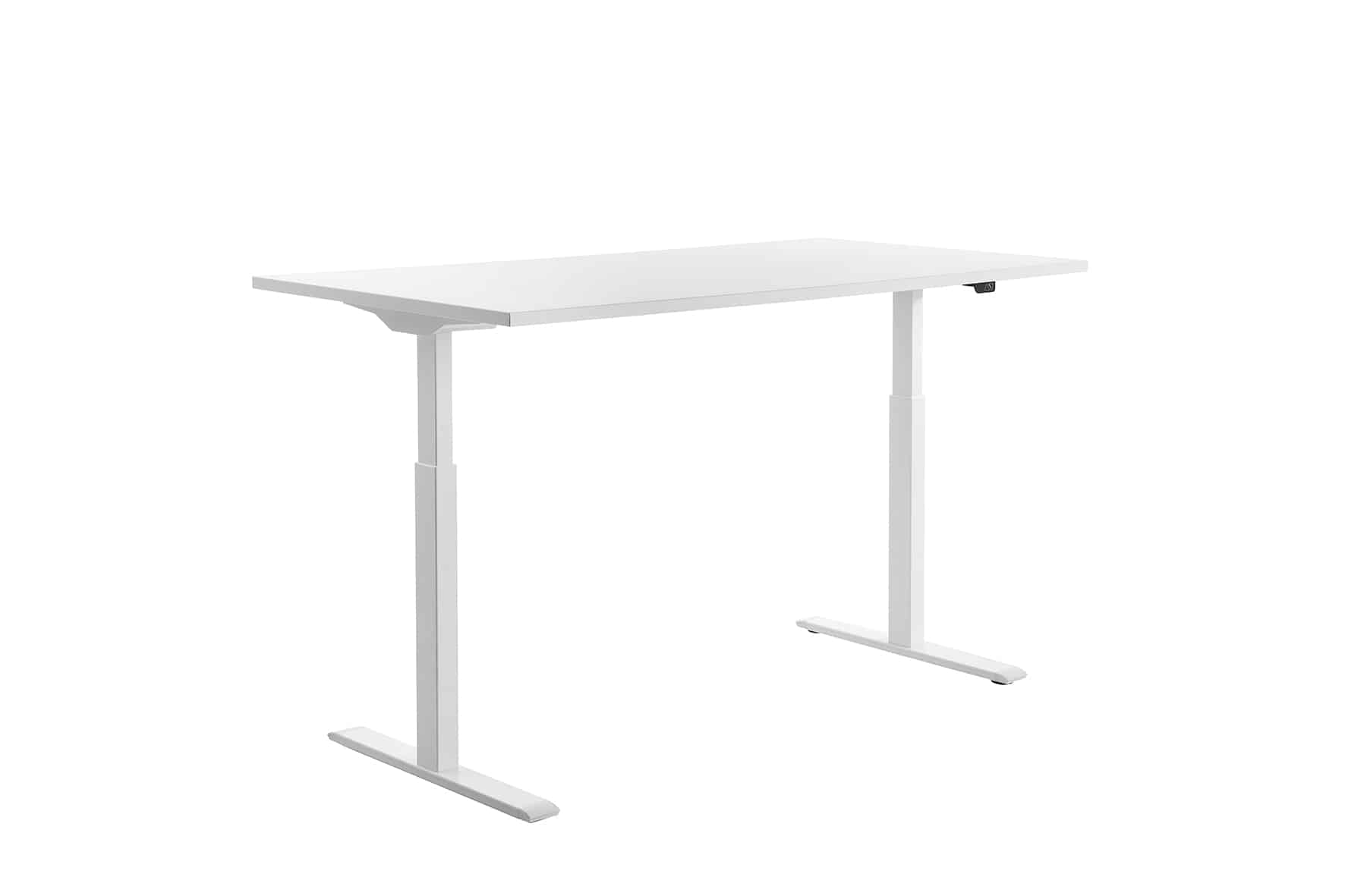 E-Table Smart 160x80cm, Gestell weiß, Platte weiß