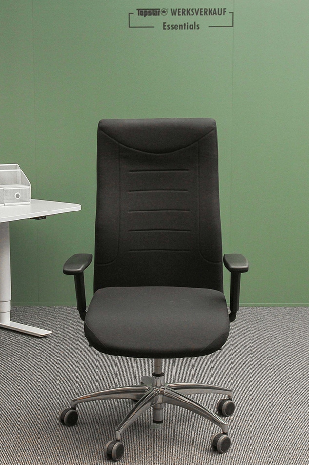 Bürostuhl Pro Big mit Armlehnen poliert/schwarz