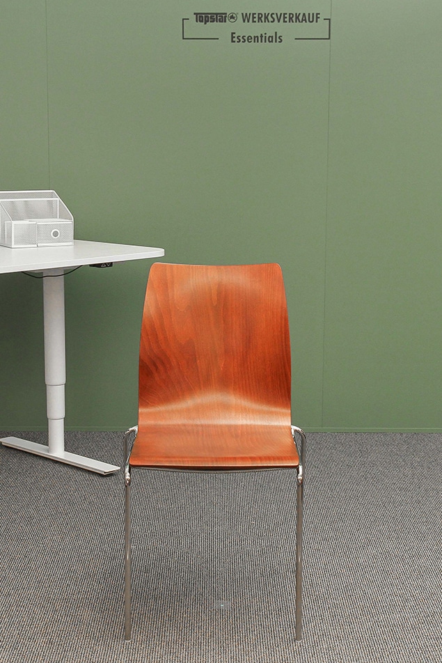 I-Chair 10 chrom/Holz Nuss