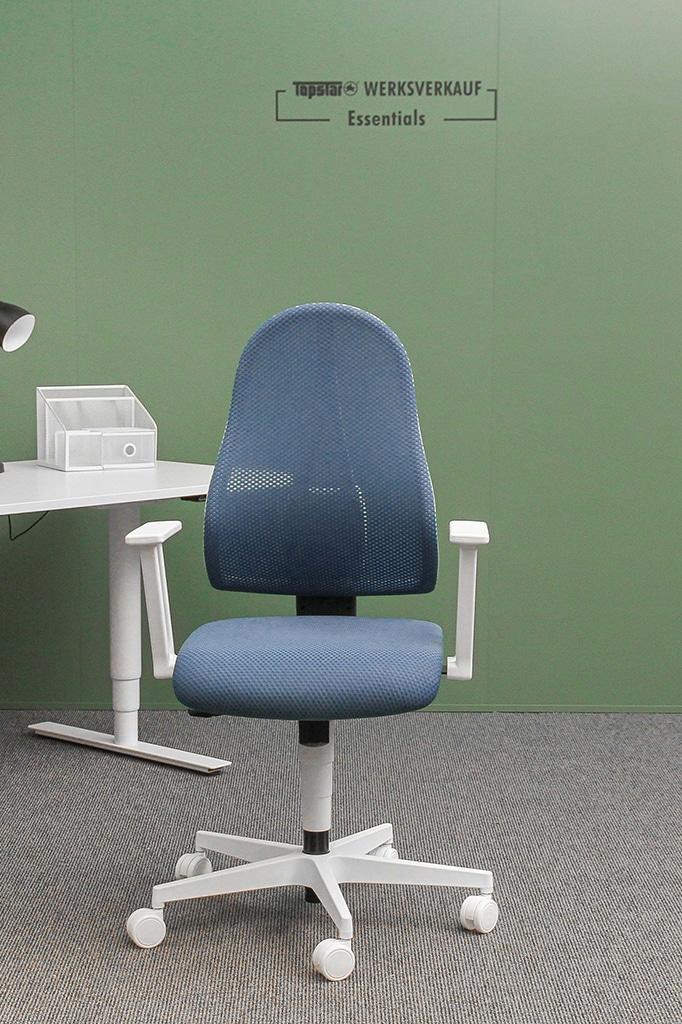 3D-Chair Style weiss/petrolblau