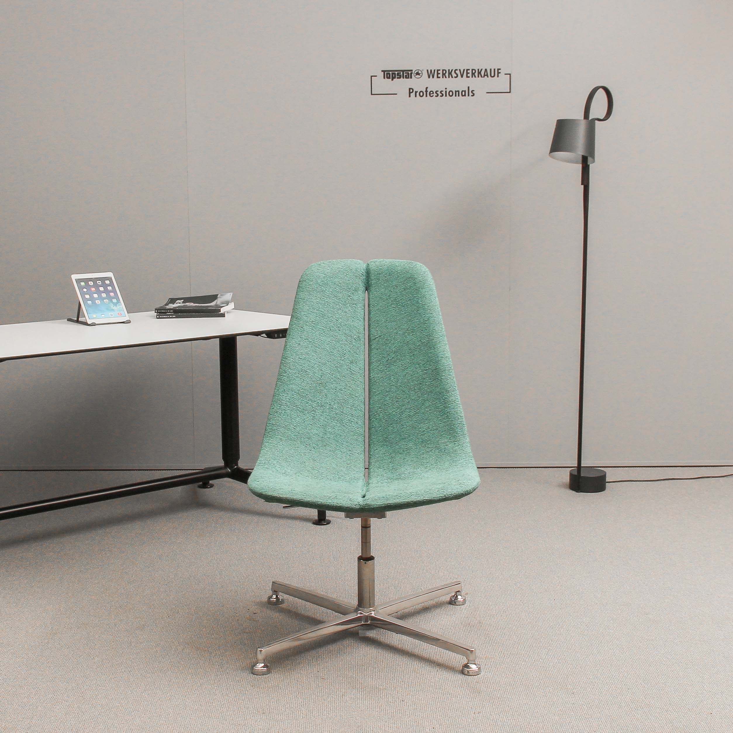 Wagner W-Lounge Chair chrom/türkis