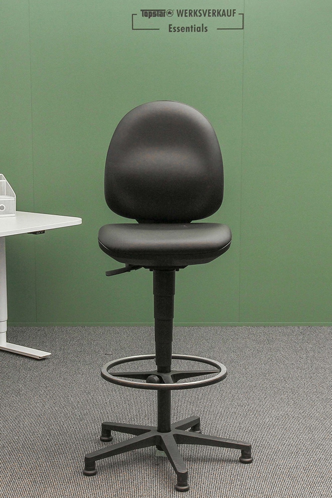 Tec 50 hoch Kunstleder schwarz + Fußring + Gleiter
