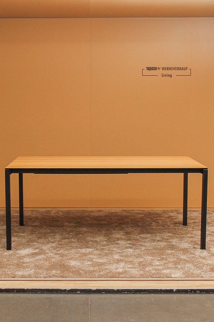 Esszimmertisch schwarz 1800x950 ausziehbar Wildeiche