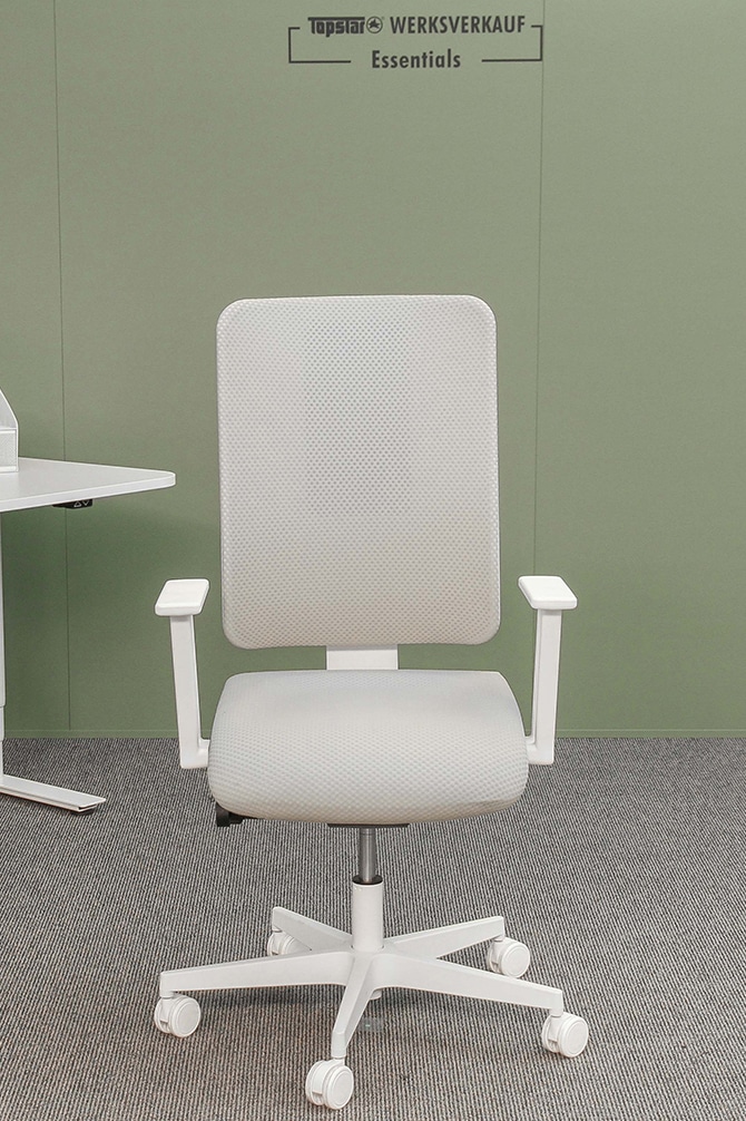 Sitness Life 50 mit Armlehnen E4 weiß/grau