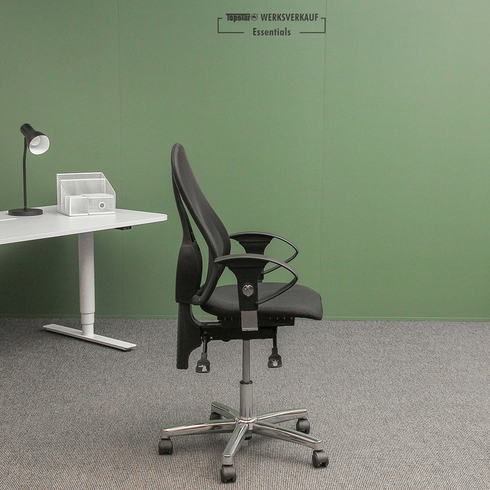 Sitness 15 Armlehnen U2 schwarz mit Hartbodenrollen Sitness 15 Armlehnen U2 schwarz mit Hartbodenrollen