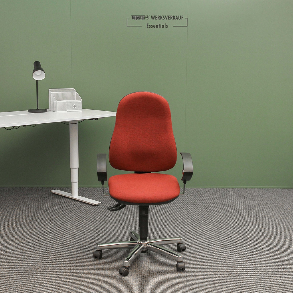 Support SY mit Armlehnen chrom/bordeaux Support SY mit Armlehnen chrom/bordeaux