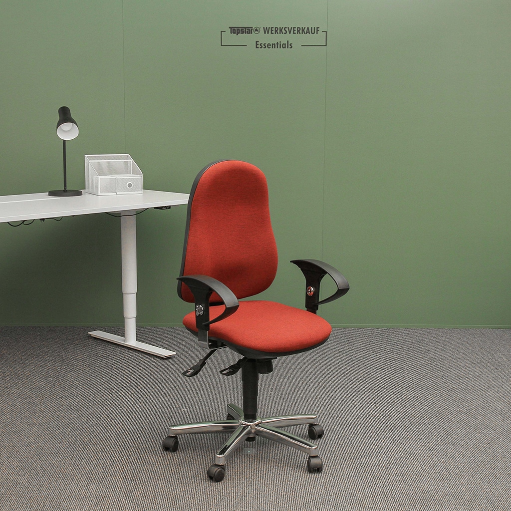 Support SY mit Armlehnen chrom/bordeaux Support SY mit Armlehnen chrom/bordeaux