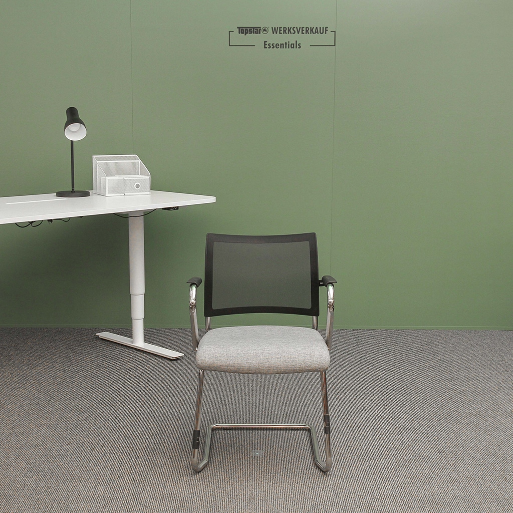 Visit 20 net Armlehnen chrom/grau-netz-schwarz Visit 20 net Armlehnen chrom/grau-netz-schwarz