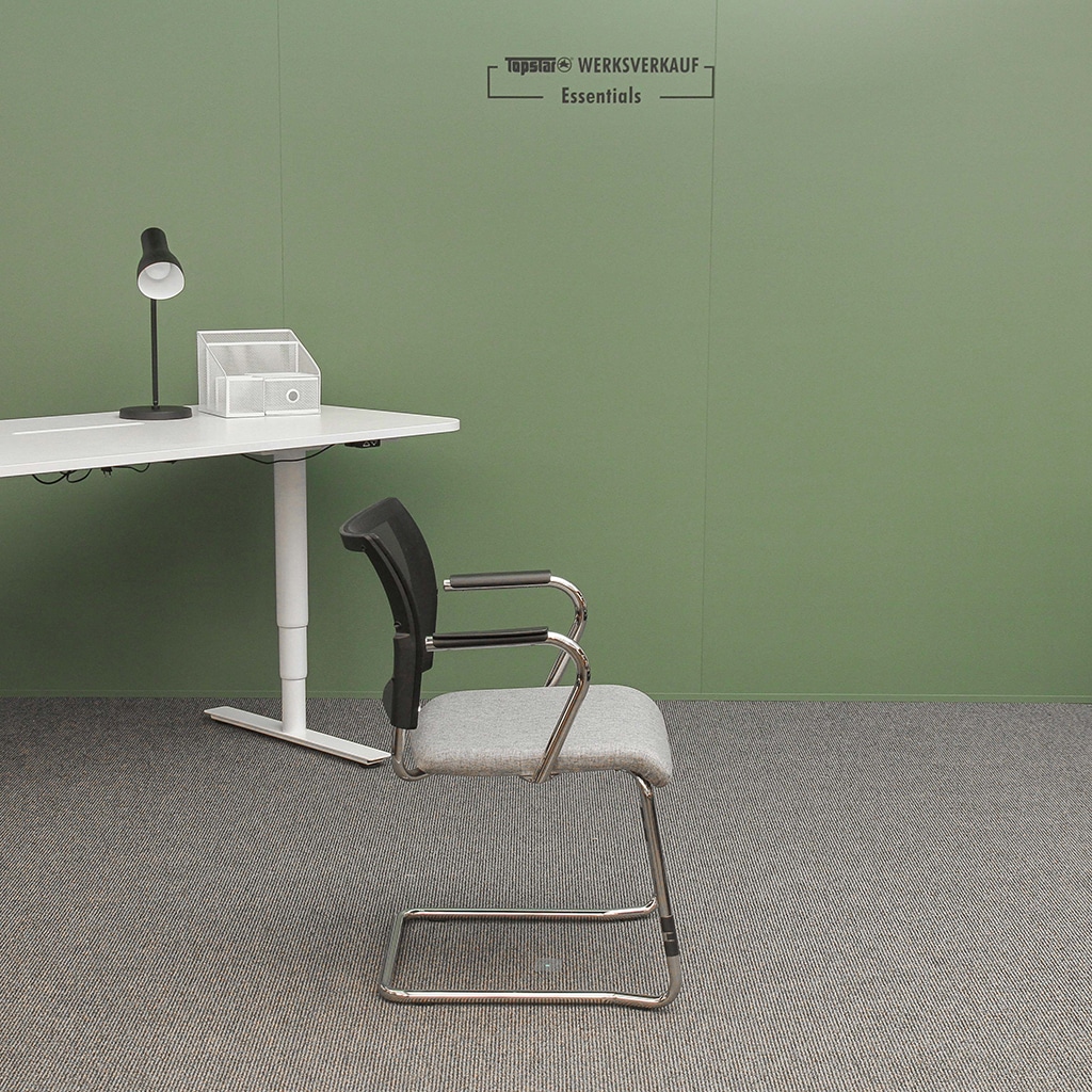 Visit 20 net Armlehnen chrom/grau-netz-schwarz Visit 20 net Armlehnen chrom/grau-netz-schwarz