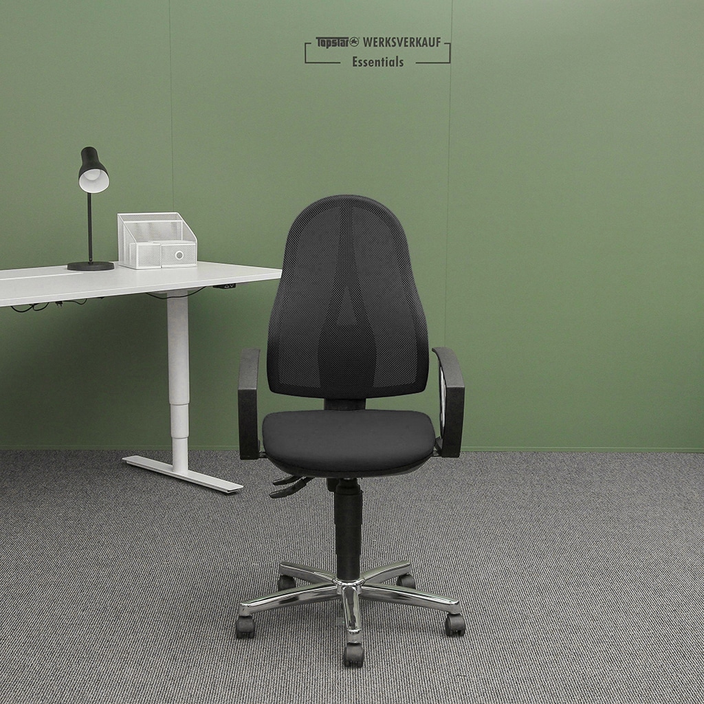 Open Point P Plus mit Armlehnen chrom/schwarz Open Point P Plus mit Armlehnen chrom/schwarz