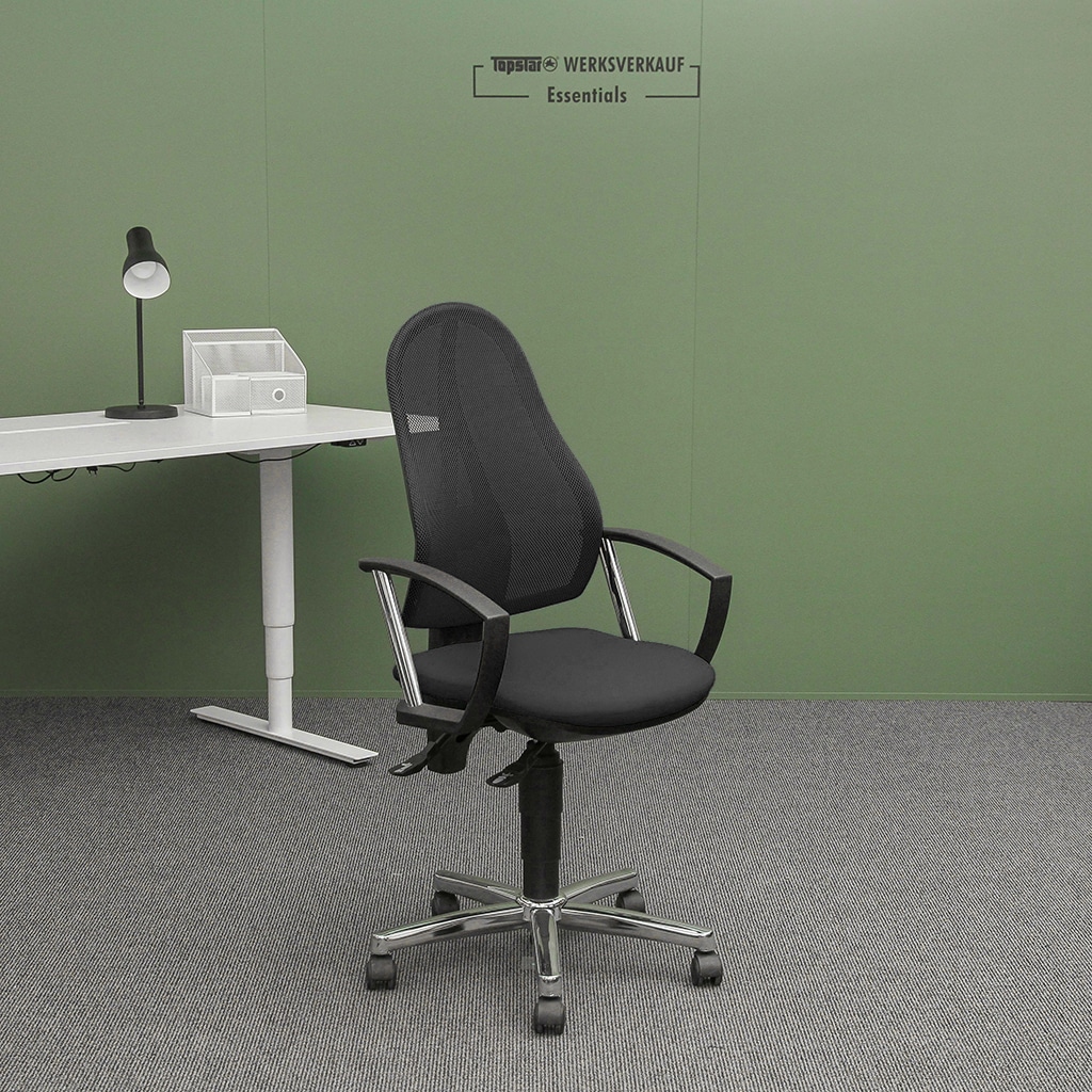 Open Point P Plus mit Armlehnen chrom/schwarz Open Point P Plus mit Armlehnen chrom/schwarz