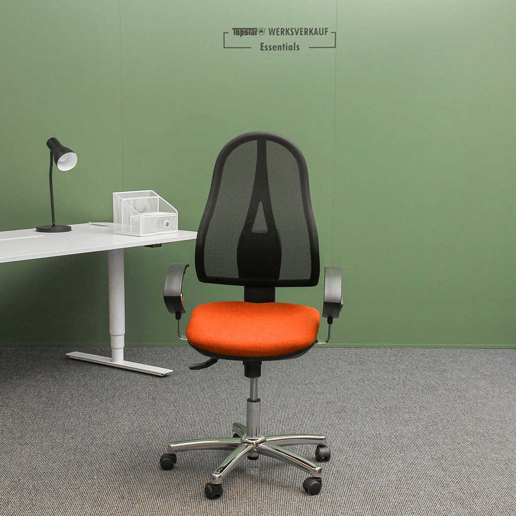 Open Point SY mit Armlehnen chrom/orange Open Point SY mit Armlehnen chrom/orange