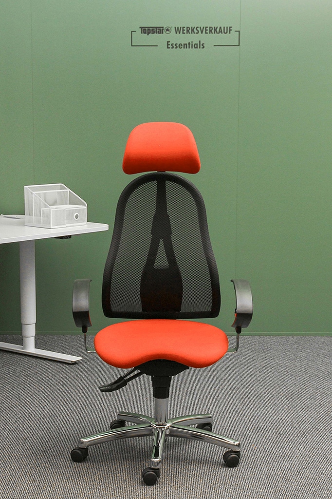Sitness 45 mit Armlehnen chrom/Wolle orange
