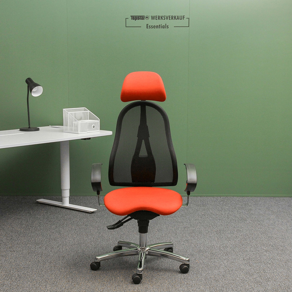 Sitness 45 mit Armlehnen chrom/Wolle orange Sitness 45 mit Armlehnen chrom/Wolle orange