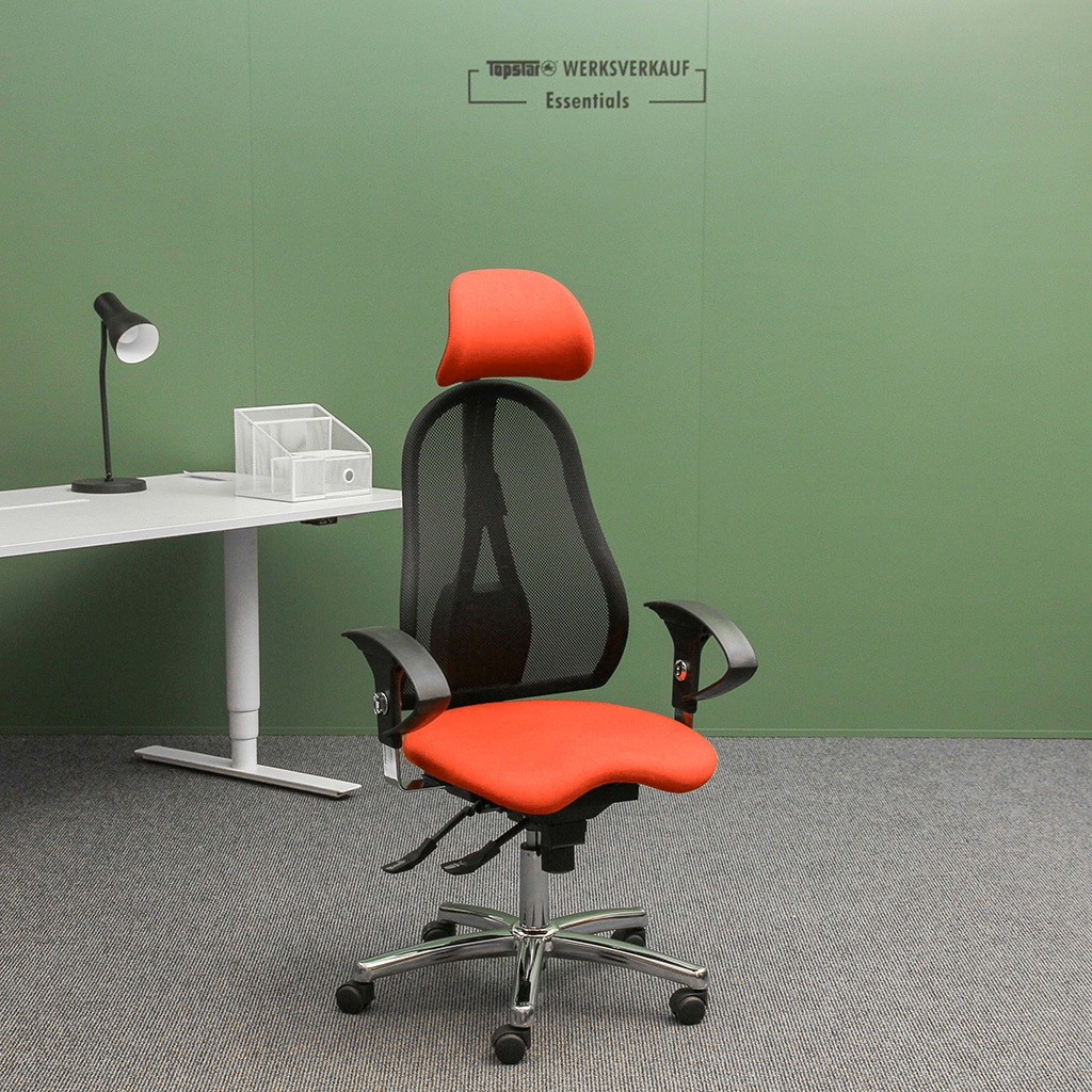 Sitness 45 mit Armlehnen chrom/Wolle orange Sitness 45 mit Armlehnen chrom/Wolle orange