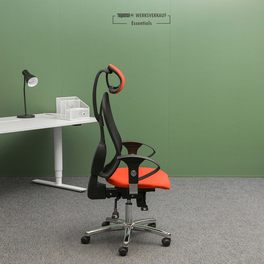 Sitness 45 mit Armlehnen chrom/Wolle orange Sitness 45 mit Armlehnen chrom/Wolle orange