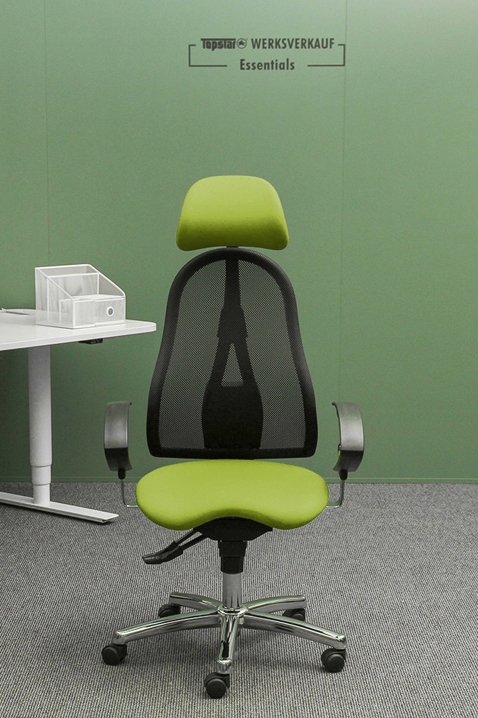 Sitness 45 mit Armlehne chrom/Wolle grün