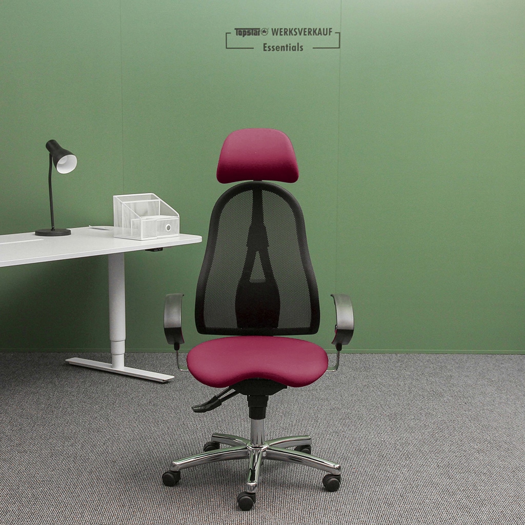 Sitness 45 mit Armlehnen chrom/Wolle bordeaux Sitness 45 mit Armlehnen chrom/Wolle bordeaux