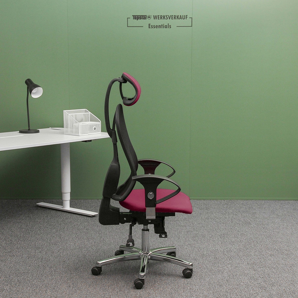 Sitness 45 mit Armlehnen chrom/Wolle bordeaux Sitness 45 mit Armlehnen chrom/Wolle bordeaux