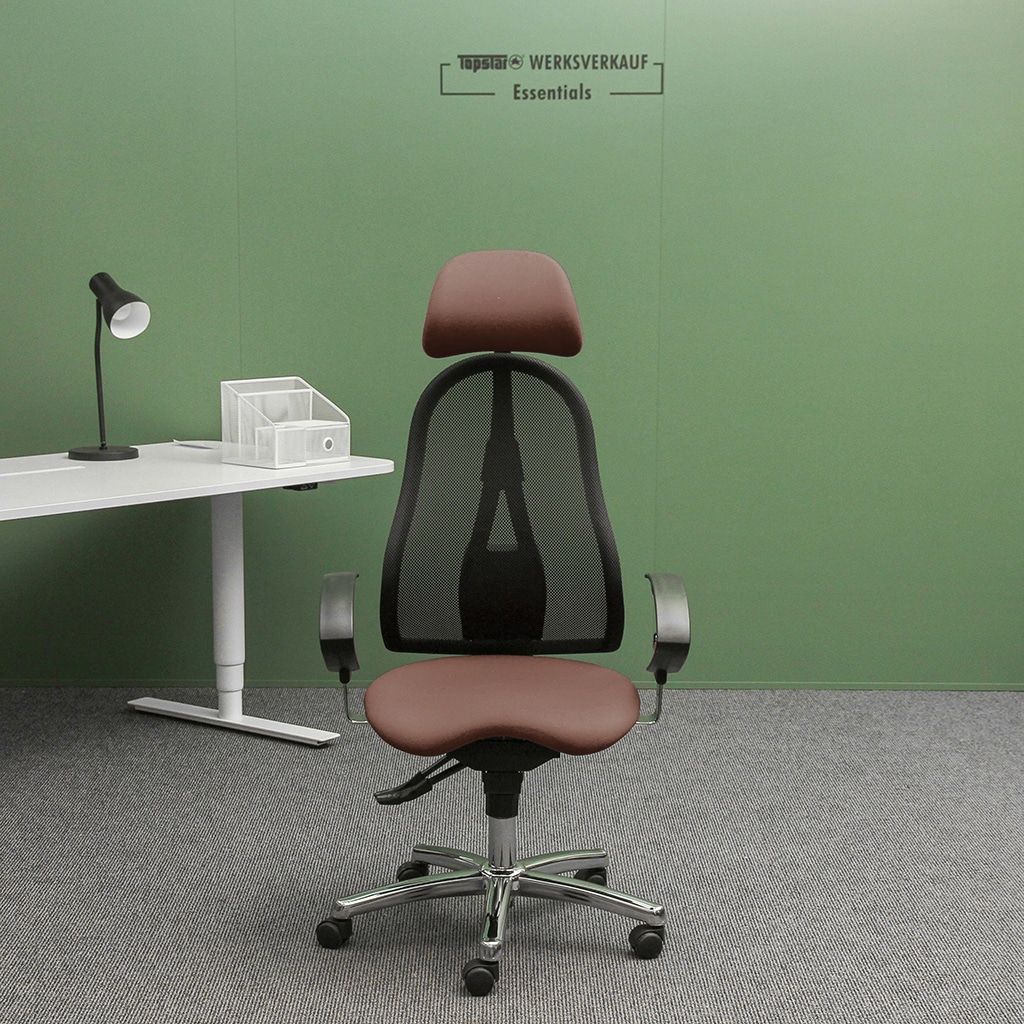 Sitness 45 mit Armlehnen chrom/Wolle braun Sitness 45 mit Armlehnen chrom/Wolle braun