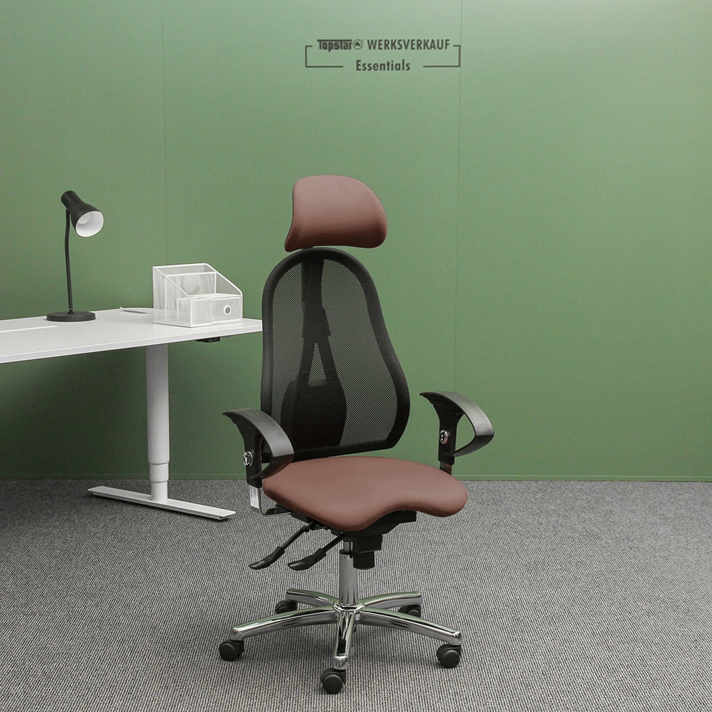 Sitness 45 mit Armlehnen chrom/Wolle braun Sitness 45 mit Armlehnen chrom/Wolle braun