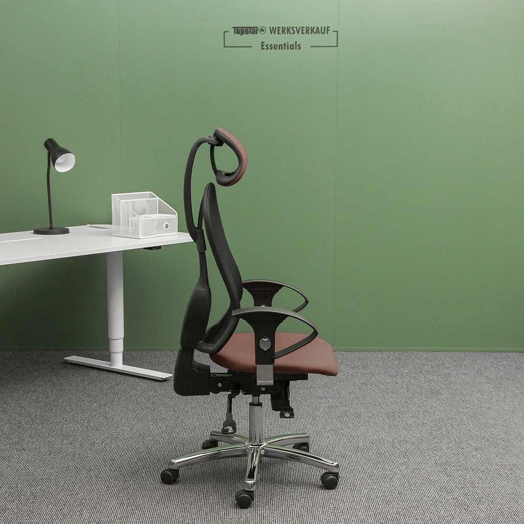 Sitness 45 mit Armlehnen chrom/Wolle braun Sitness 45 mit Armlehnen chrom/Wolle braun