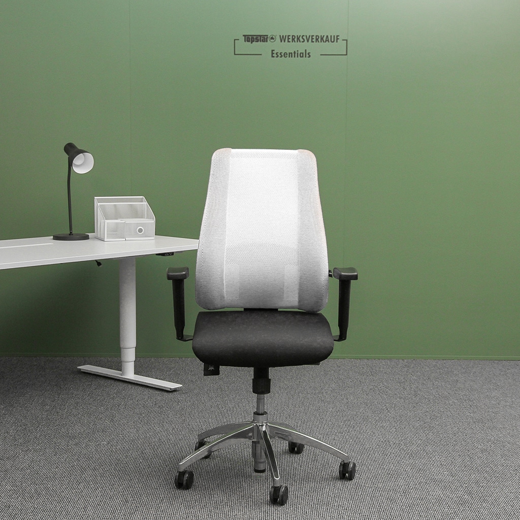 Lady Sitness Deluxe  mit Armlehnen poliert/schwarz-weiss Lady Sitness Deluxe  mit Armlehnen poliert/schwarz-weiss