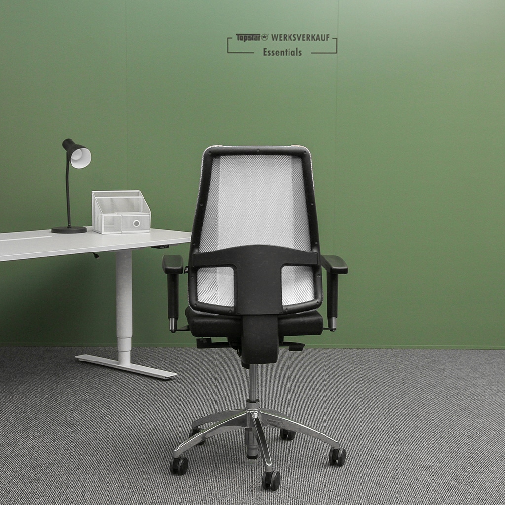 Lady Sitness Deluxe  mit Armlehnen poliert/schwarz-weiss Lady Sitness Deluxe  mit Armlehnen poliert/schwarz-weiss