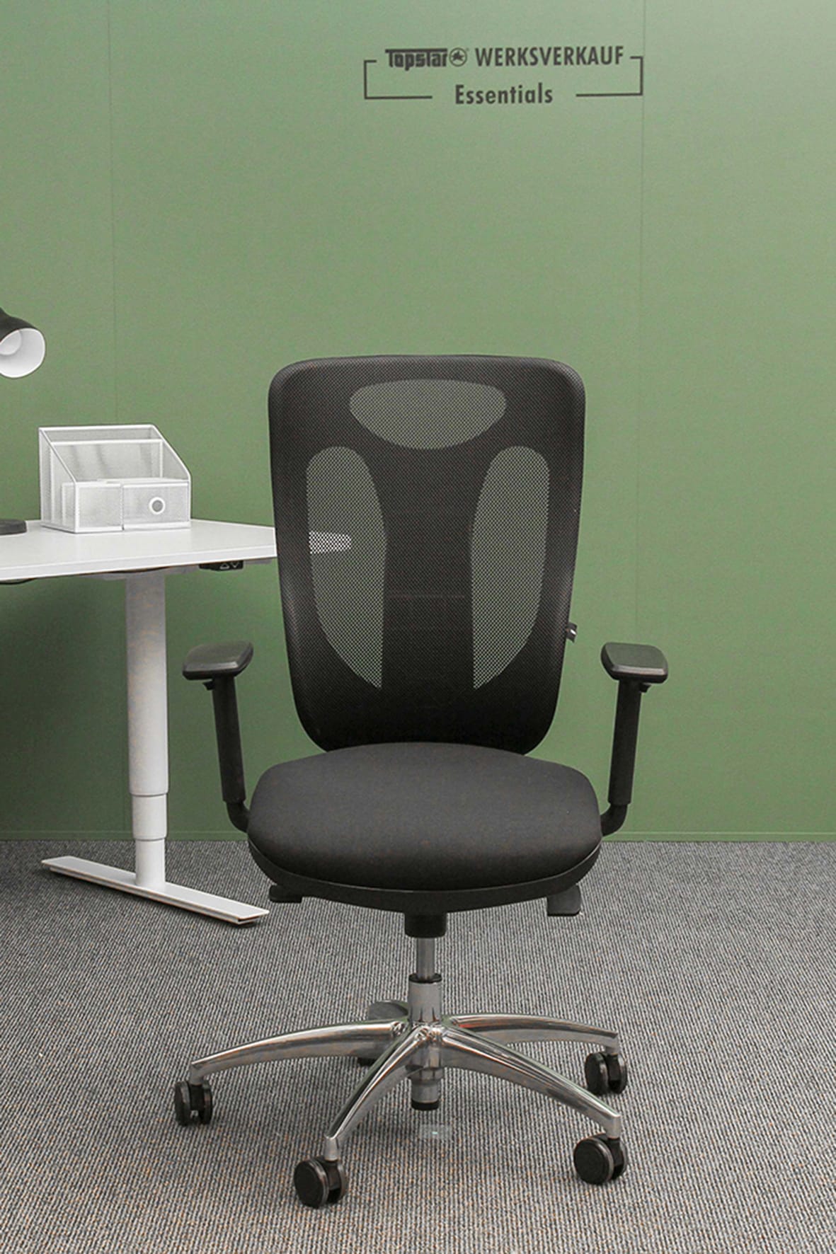 Sitness Net Pro mit Armlehnen poliert/schwarz