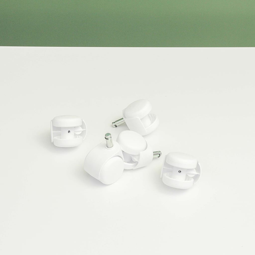 6993W | 5er Set Teppichbodenrollen klein 10mm weiß