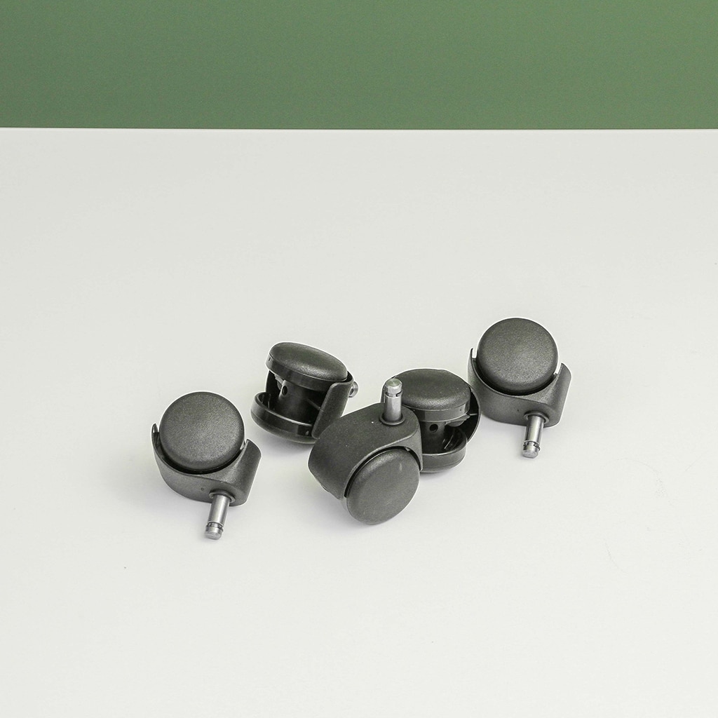 6993 | 5er Set Teppichbodenrollen klein 10mm schwarz