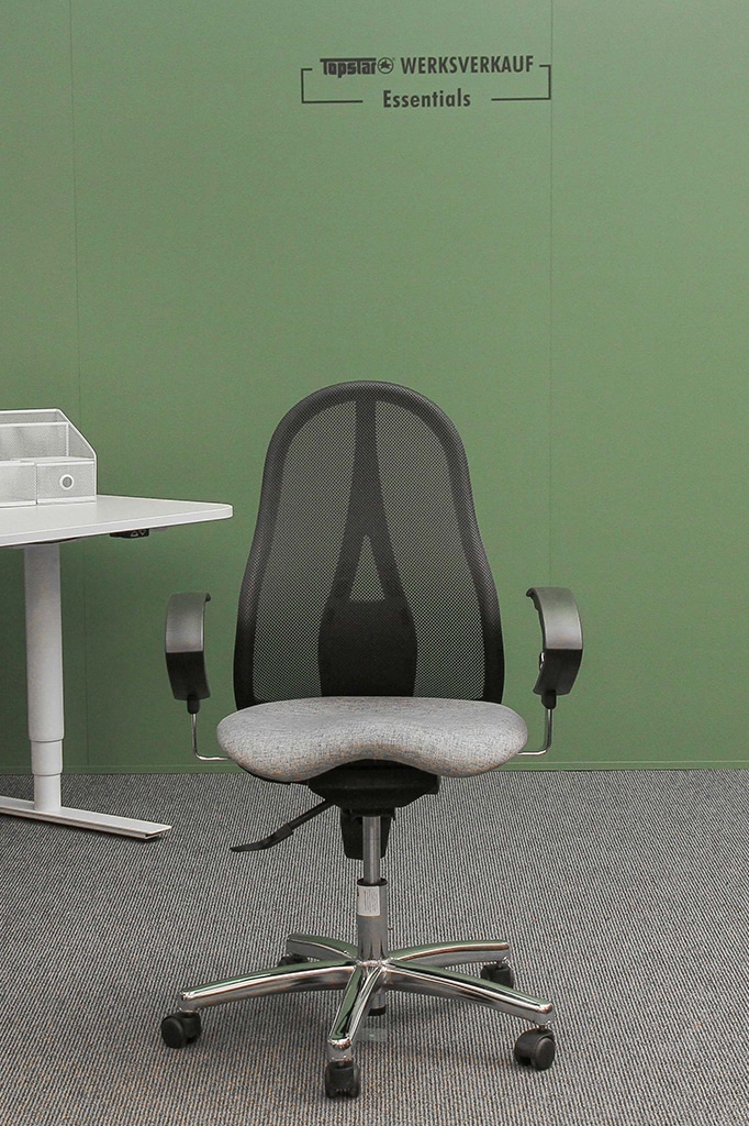 Sitness 15 mit Armlehnen U2 chrom/hellgrau