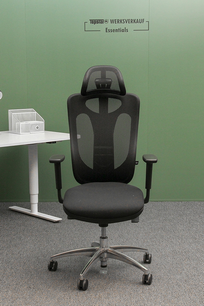 Sitness Net Pro mit Armlehnen poliert/schwarz