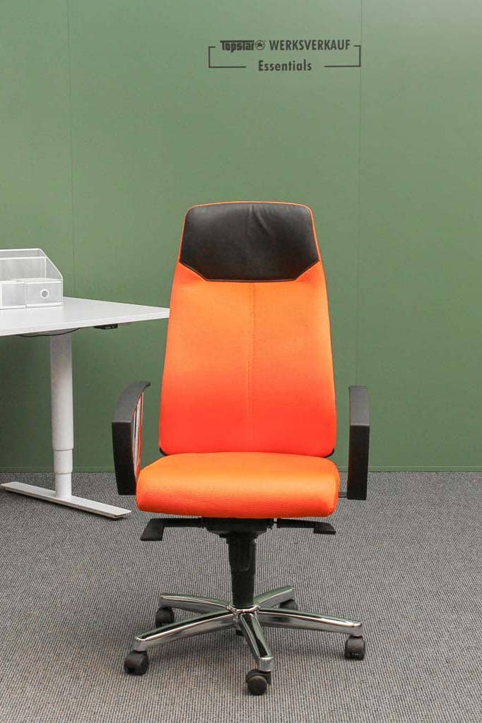High Sit Up mit Armlehnen chrom/orange