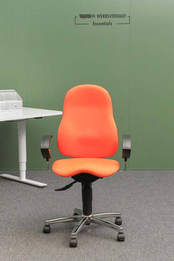 Sitness 10 mit Armlehnen chrom/orange