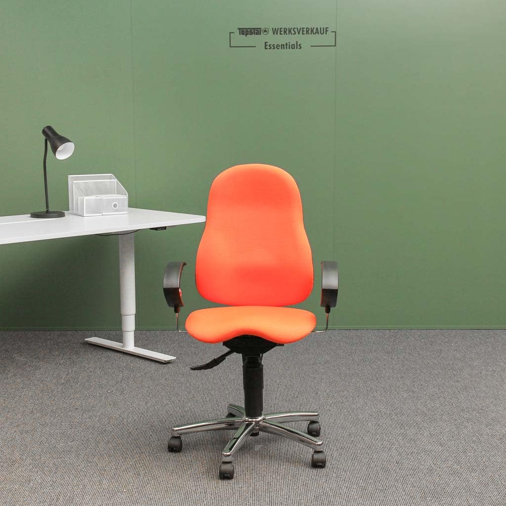 Sitness 10 mit Armlehnen chrom/orange Sitness 10 mit Armlehnen chrom/orange