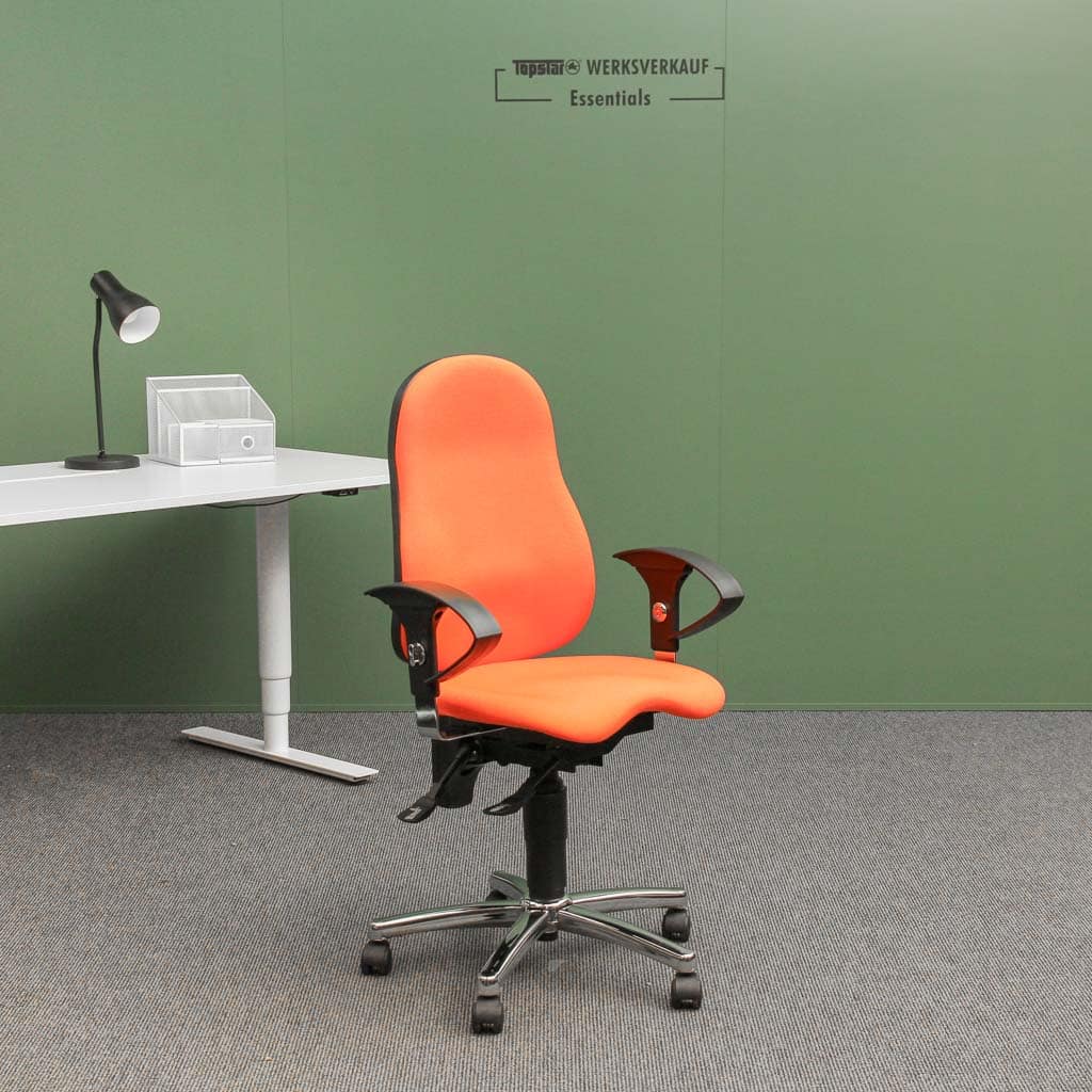 Sitness 10 mit Armlehnen chrom/orange Sitness 10 mit Armlehnen chrom/orange