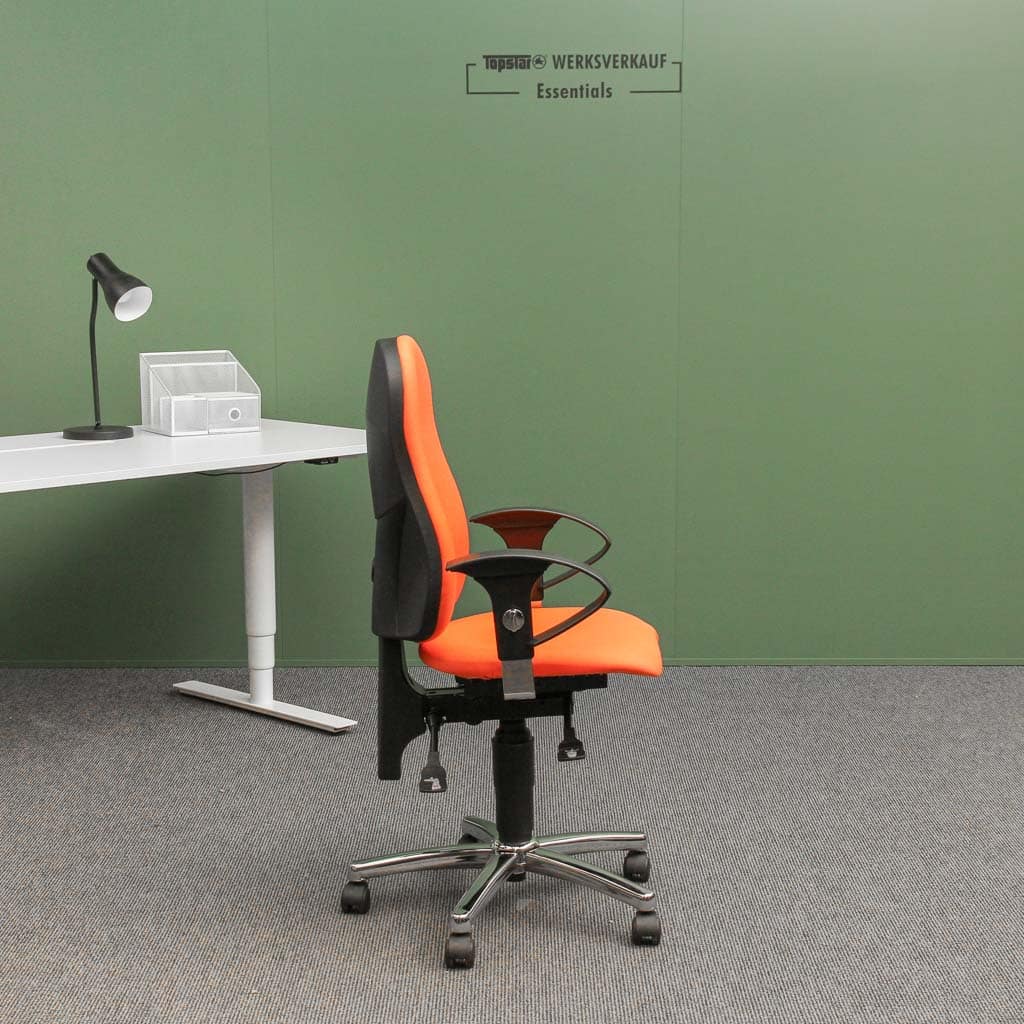 Sitness 10 mit Armlehnen chrom/orange Sitness 10 mit Armlehnen chrom/orange