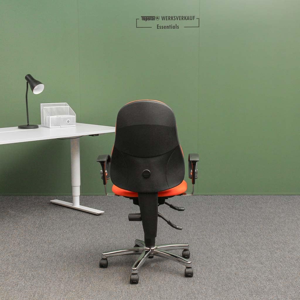 Sitness 10 mit Armlehnen chrom/orange Sitness 10 mit Armlehnen chrom/orange