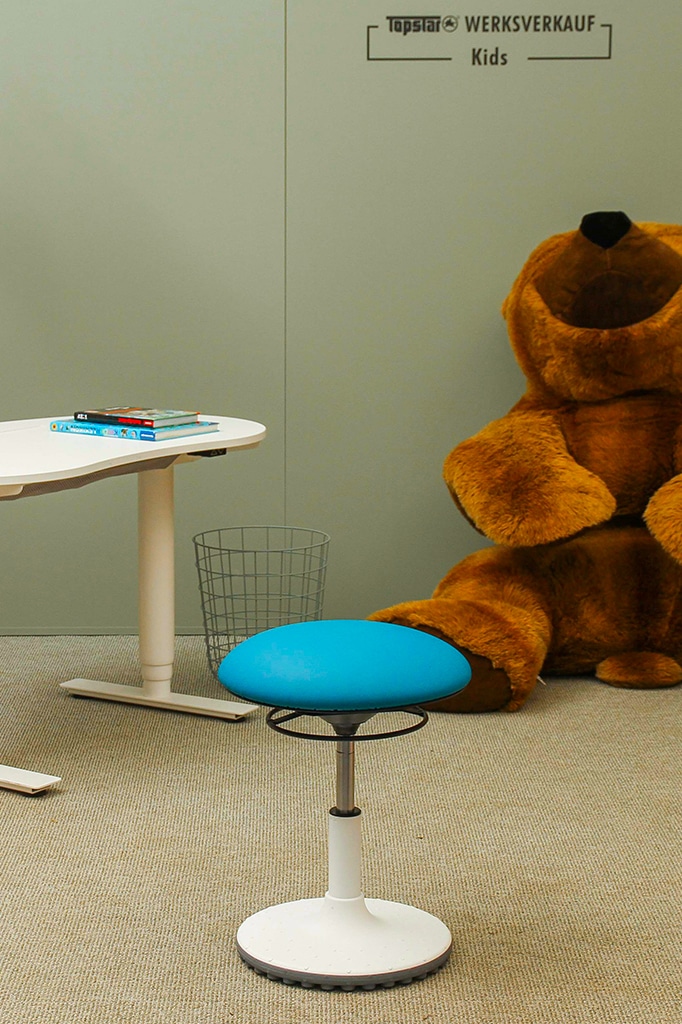 Sitness Bobby Sondermodell weiss/petrolblau Kunstleder