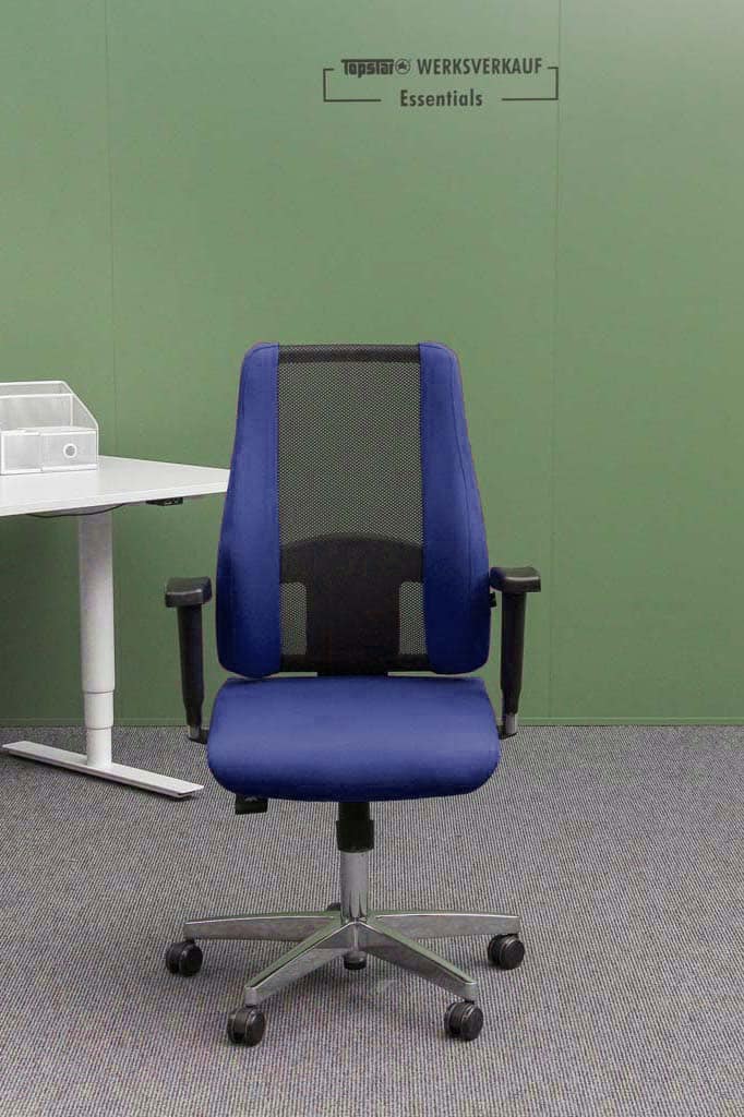 Sitness Lady 300 mit Armlehnen poliert/dunkelblau