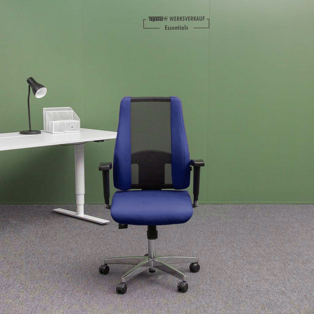 Sitness Lady 300 mit Armlehnen poliert/dunkelblau Sitness Lady 300 mit Armlehnen poliert/dunkelblau